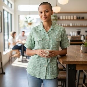 Vintage 1970's Handmade Button Down House Shirt